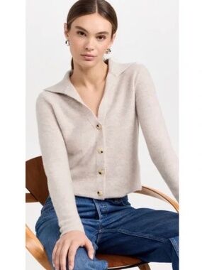 Vince boiled cashmere v-neck cardigan small